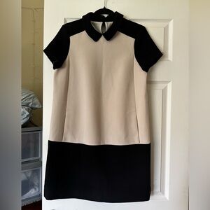 Kate Spade Black and Cream Mini Dress With Pockets